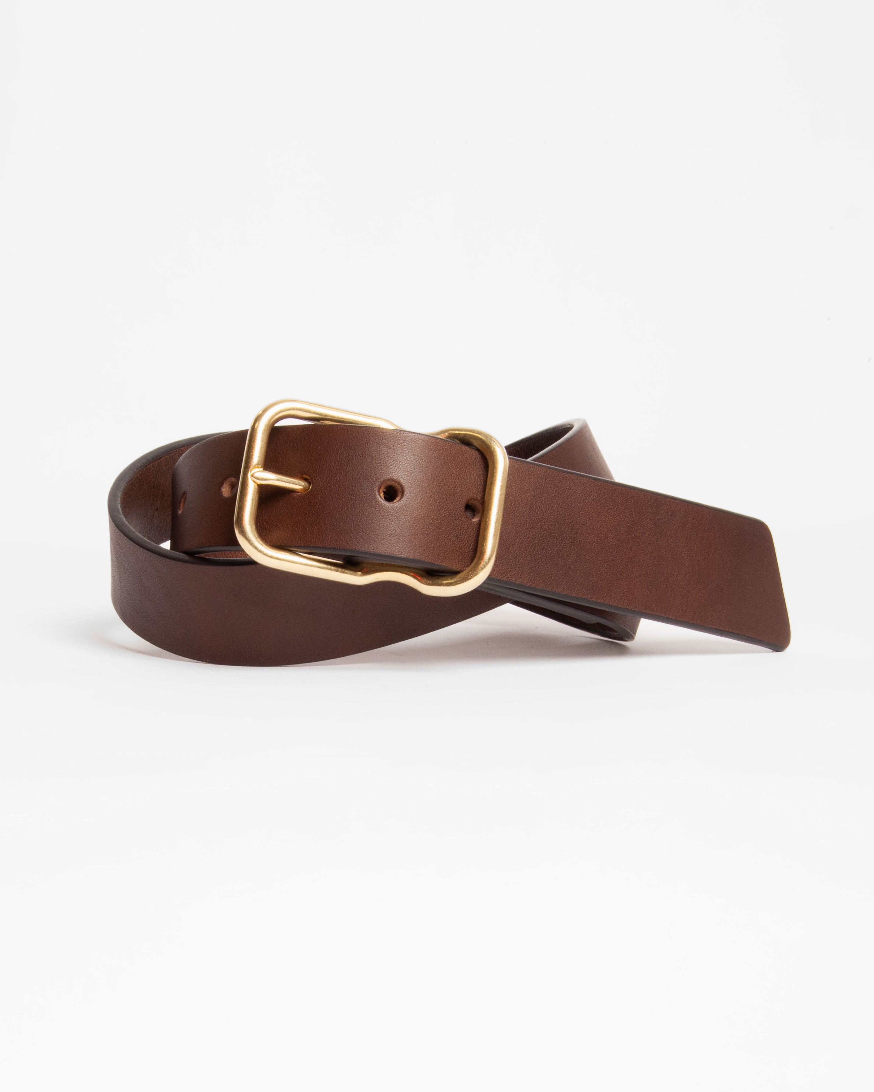 Vintage Plum Brown Grommets Soft Leather Belt Solid Brass Buckle, 32-35  82-90cm -  Canada