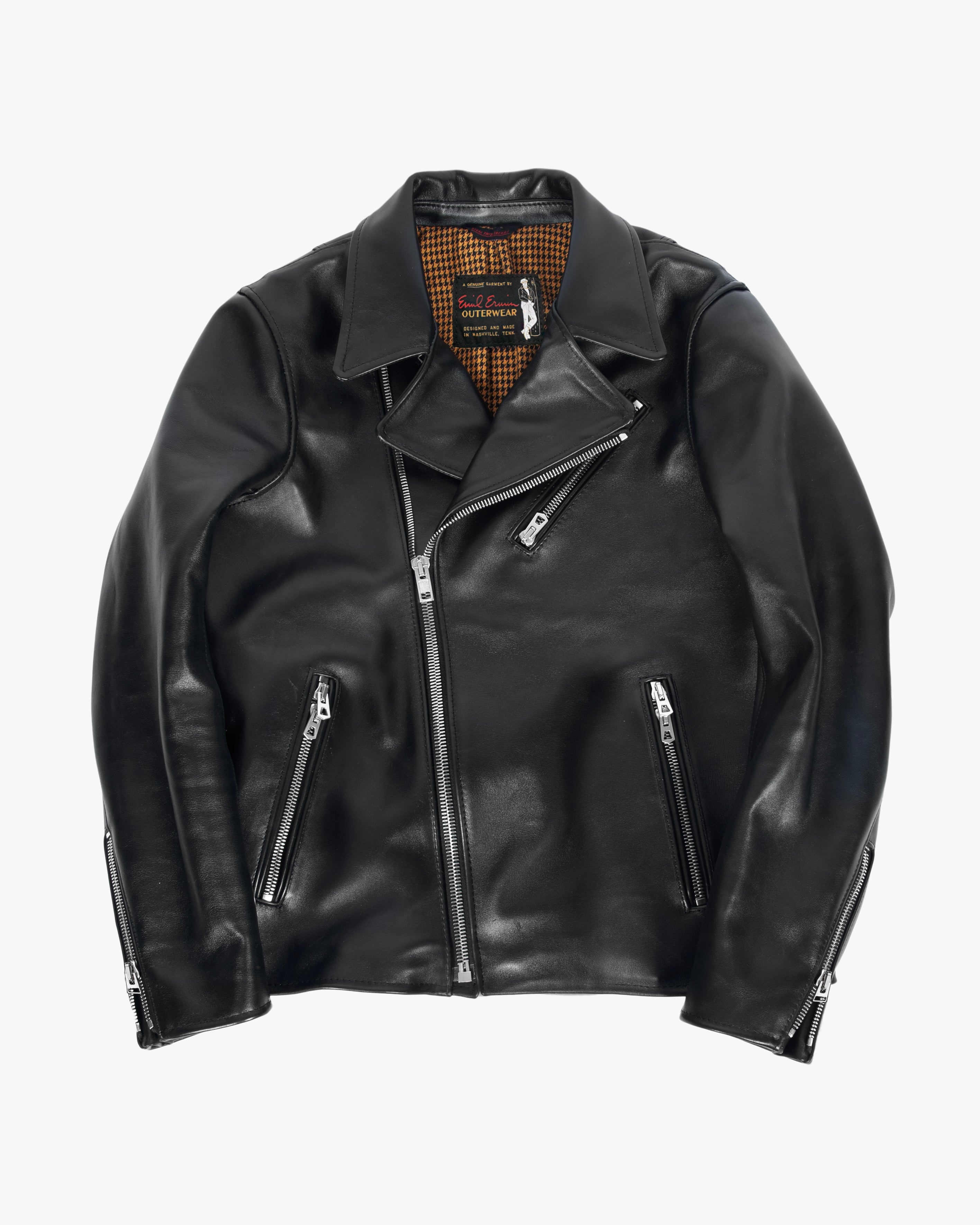 Pre-Order 1/2 Deposit - 6226 Leather Riders Jacket in Black Calf